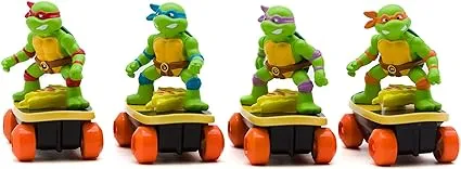 Teenage Mutant Ninja Turtles Switch Kick Skaters Pack of 4 - Gyro Self-Stabilizing Rip-Cord Powered Skateboard Toy – Gift, Stock Stuffer for Ages 3+Teenage Mutant Ninja Turtles Switch Kick Skaters Pack of 4 - Gyro Self-Stabilizing Rip-Cord Powered Skateb