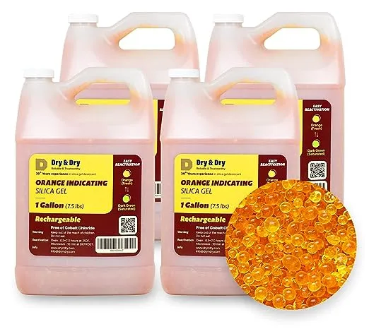 4 Gallon(30 LBS) &#034;Dry&amp;Dry&#034; Premium Orange Indicating Silica Gel Desiccant Bead