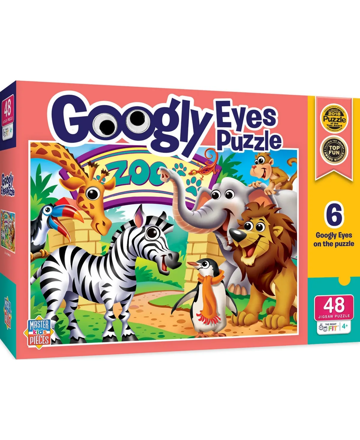 Googly Eyes - Zoo Animals 48 Piece Puzzle