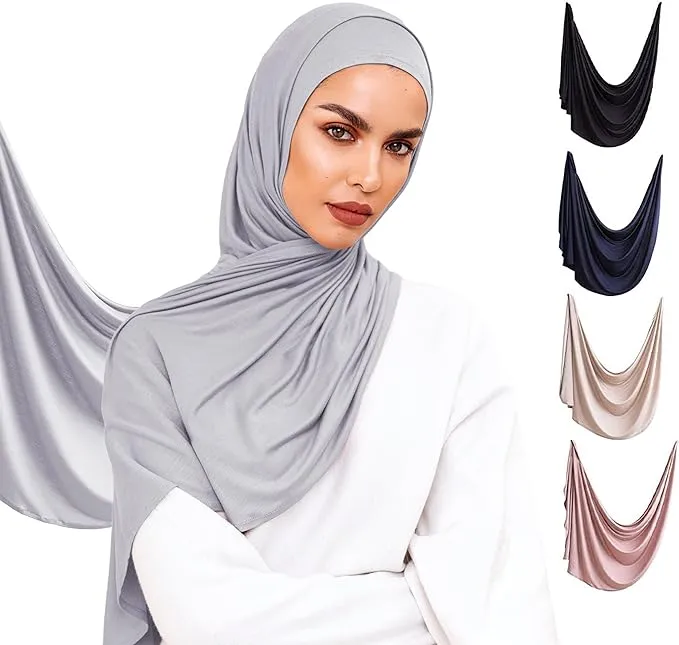 Instant Premium Jersey Hijab - Chic Gray