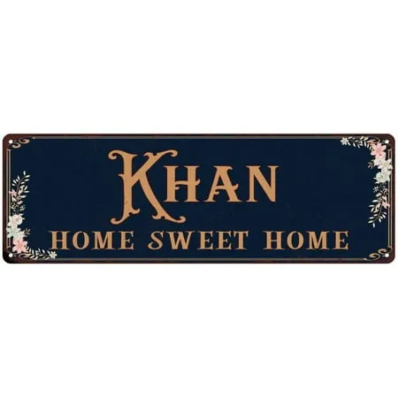 KHAN Home Sweet Home Victorian Look Gift 6x18 Metal Sign 206180046106