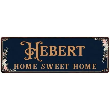 HEBERT Home Sweet Home Victorian Look Gift 6x18 Metal Sign 206180046561