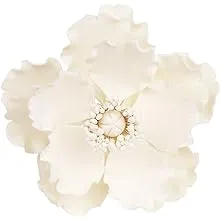 O'Creme White Poppy (Anemone) Gumpaste Flowers - Set of 3