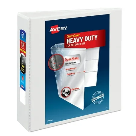 Avery Nonstick 3-Inch White Heavy-Duty View Binder