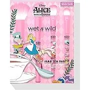 Wet N Wild Alice in Wonderland Mad Tea Party Makeup Brush Set 4-Piece Ultra-Soft Brushes for Face and Eyes Makeup Application Comfortable Grip and UL