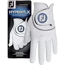 FootJoy HyperFLX Golf Glove, Men's, Medium/Large, White