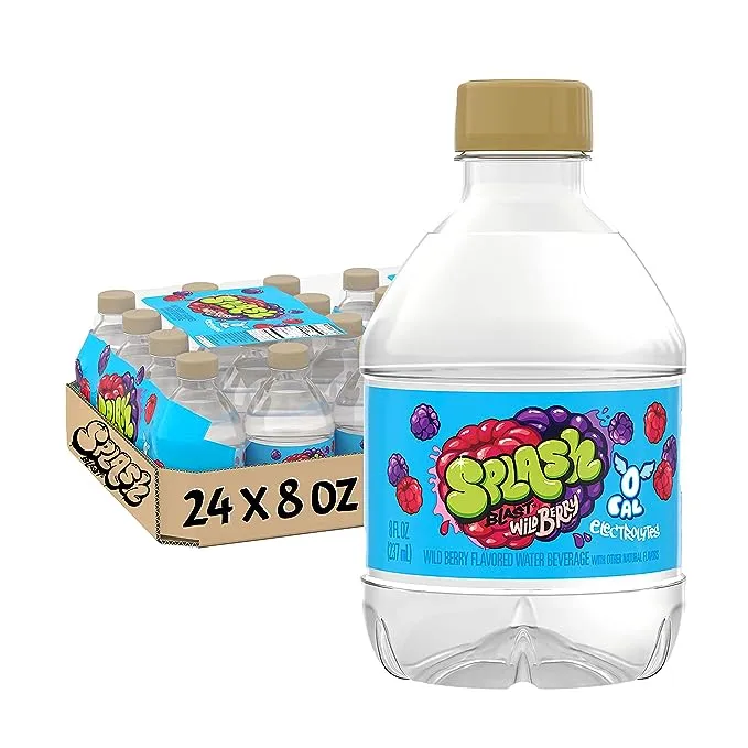 Splash Blast Water Beverage, Wild Berry Flavor - 12 pack, 8 fl oz bottles