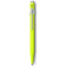 "Caran d'Ache 849 Metal Ballpoint Pen in Fluorescent Yellow"