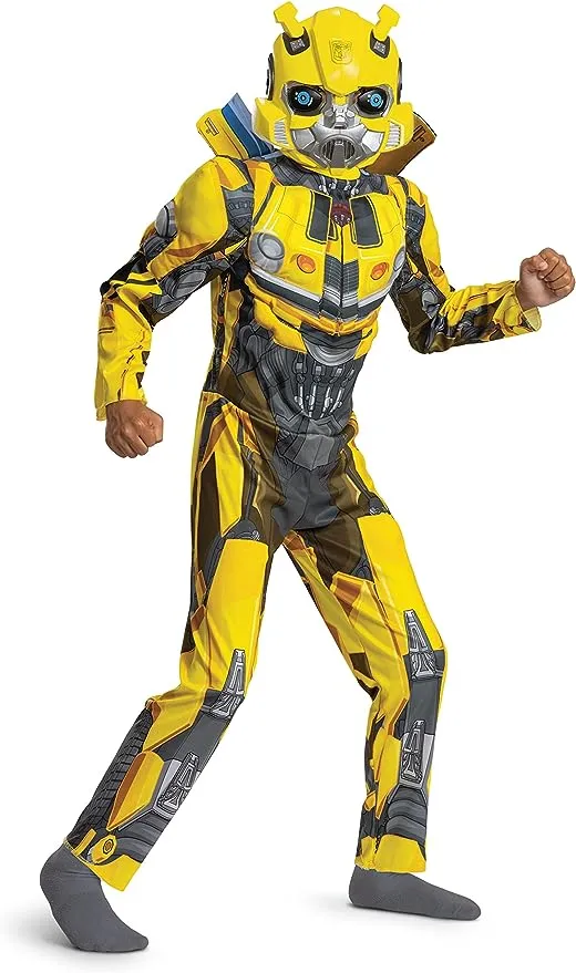 Kids Classic Muscle Transformers Bumblebee T7 Costume - Large