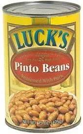 6 CANS Luck&#039;s Pinto Beans Fat Free 15 oz Can Vegetable Bean