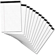 Legal Pads 5×8 Inch Notepad, 12 Pack Note Pads College Ruled Perforated Memo Pad