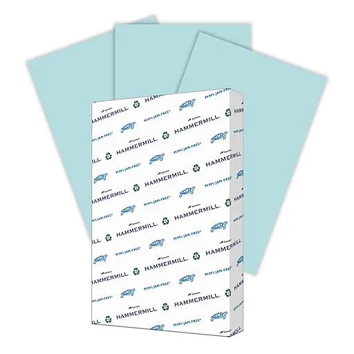 Hammermill Colored Paper, 20 lb Blue Printer Paper, 11 x 17-1 Ream (500 Sheets) - Made in the USA, Pastel Paper, 102137R