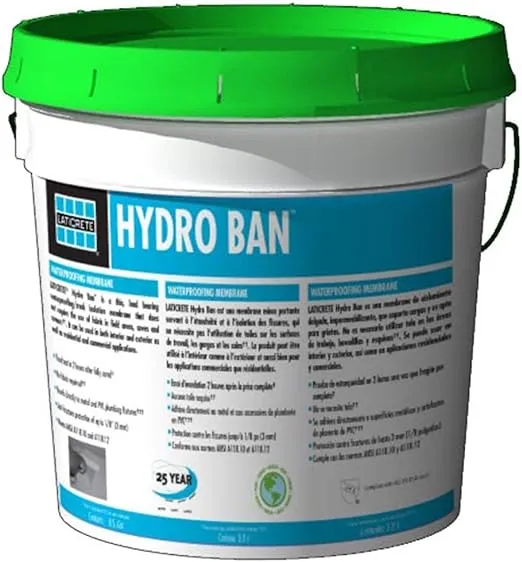 Laticrete HYDRO BAN Waterproofing/Crack Isolation Membrane Mini Unit, 1 Gallon Pail