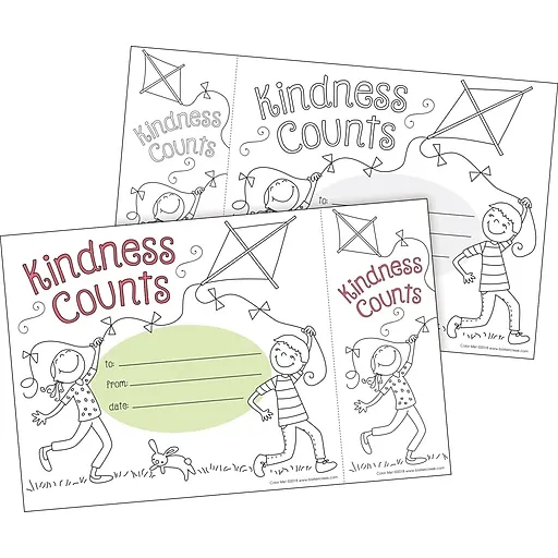 Barker Creek Color Me! Kindness Counts Awards & Bookmarks Set, 30/Pack (BC432) | Staples