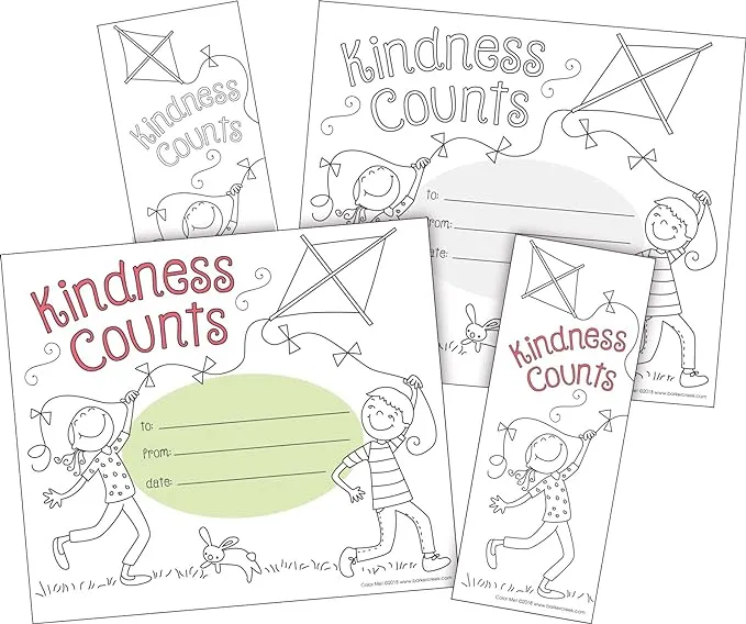 Barker Creek Color Me! Kindness Counts Awards & Bookmarks Set, 30/Pack (BC432) | Staples