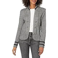 Tommy Hilfiger Women's Classic Tommy Open Front Band Jacket, Black Multi, XX-Large