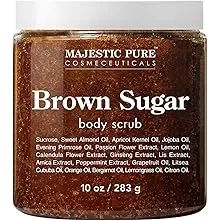 Majestic Pure Brown Sugar Body Scrub for Cellulite and Exfoliation - Natural Body ...