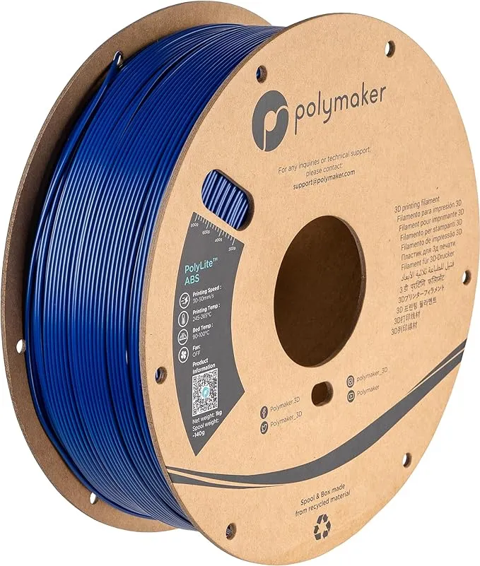 Polymaker ABS Filament 1.75mm Pink, ABS 3D Printer Filament 1.75mm Heat Resistant 1kg - PolyLite ABS 3D Printing Filament 1.75mm, Strong & Durable, Dimensional Accuracy +/- 0.03mm