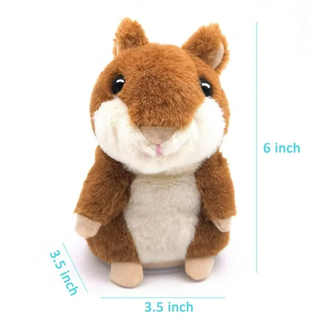 Homily Talking Hamster Repeats What You Say Plush Animal Toy Electronic Hamster Mouse for Boys Girls & Baby Gift