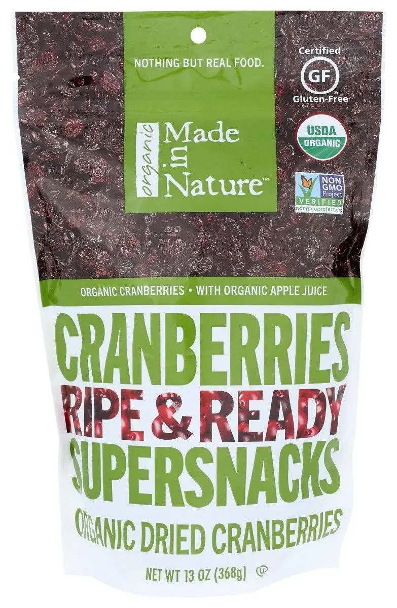 Made in Nature, Organic Dried Cranberries, Ripe & Ready Supersnacks, 12 oz (340 g)