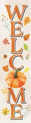 TX USA Corporation 36 in. "Welcome" Fall Porch Sign - Rustic Harvest Decor for Front Door