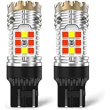 Lasfit 7443 LED Bulb Switchback 7444 T20 Anti Hyper Flash Canbus Ready Dual Color ...