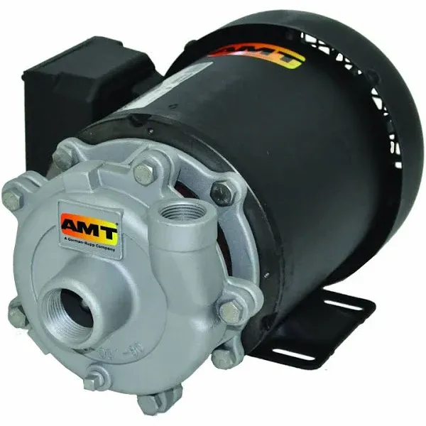 AMT Pump 368A-98 Straight Centrifugal Pump Stainless Steel 1/3 HP 1 Phase 115/230V Curve A 3/4x22 NPT Female Suction 1/2x