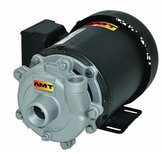 AMT Pump 368A-98 Straight Centrifugal Pump, Stainless Steel, 1/3 HP, 1 Phase, 115/230V, Curve A, 3/4" NPT Female Suction, 1/2" NPT Female Discharge Port