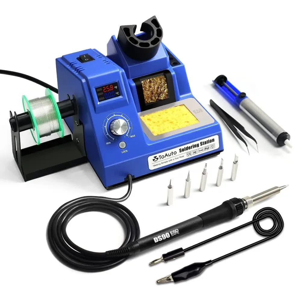 DS90 Soldering Station °F &amp; °C Dual Digital Display Soldering Iron Station Kit