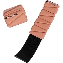 Movido Wrist and Ankle Weights | 1 lb Each (2 per Set) | Adjustable Workout Weights for Women and Men | Perfect for Yoga, Walking, Pilates, Hiking,