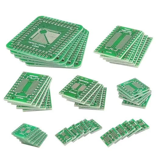 QLOUNI 40Pcs PCB Proto Boards SMD to DIP Adapter Plate Converter TQFP (32 44 48 