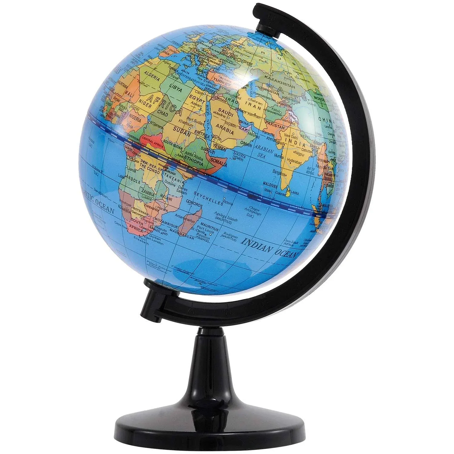 Wizdar 4'' World Globe for Kids Learning, Educational Rotating World Map Globes ...