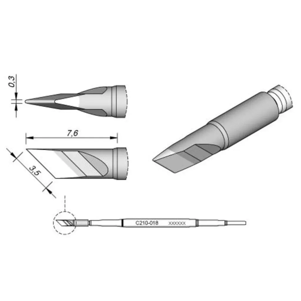 JBC Tools C210018, Cartridge Knife 3.4 x 0.3