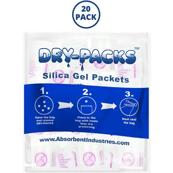 Dry-Packs Absorbent Industries 1 Gram Silica Gel Canister Medicine Vitamin...