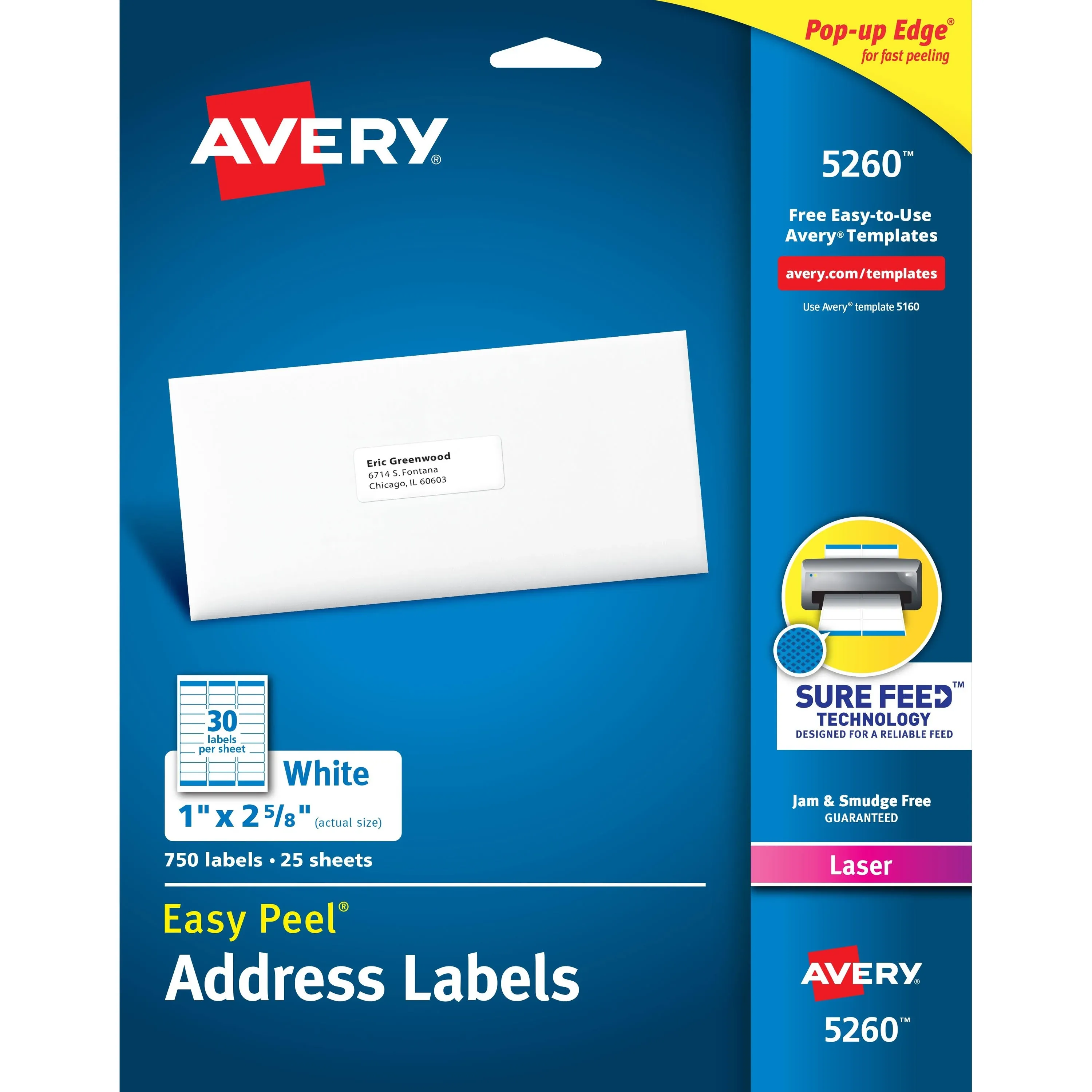 Avery Easy Peel Laser Address Labels