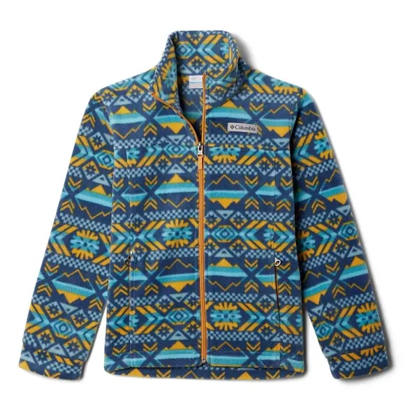 Boys' Columbia Zing III Fleece Jacket Medium Dark Mountain Checkered Peaks