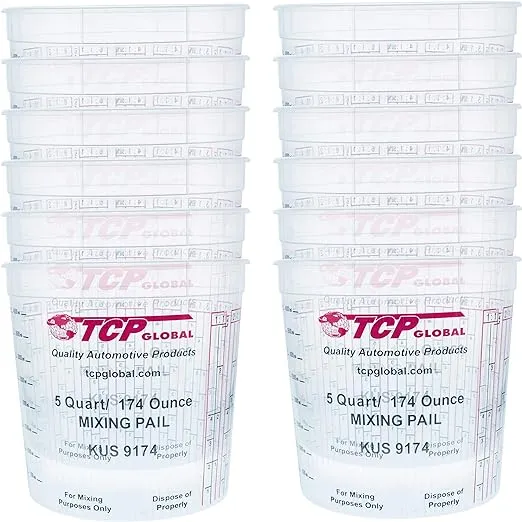 Custom Shop /TCP Global (Pack of 12 - Mix Cups/Buckets - 5 Quart) - (174 Ounc...