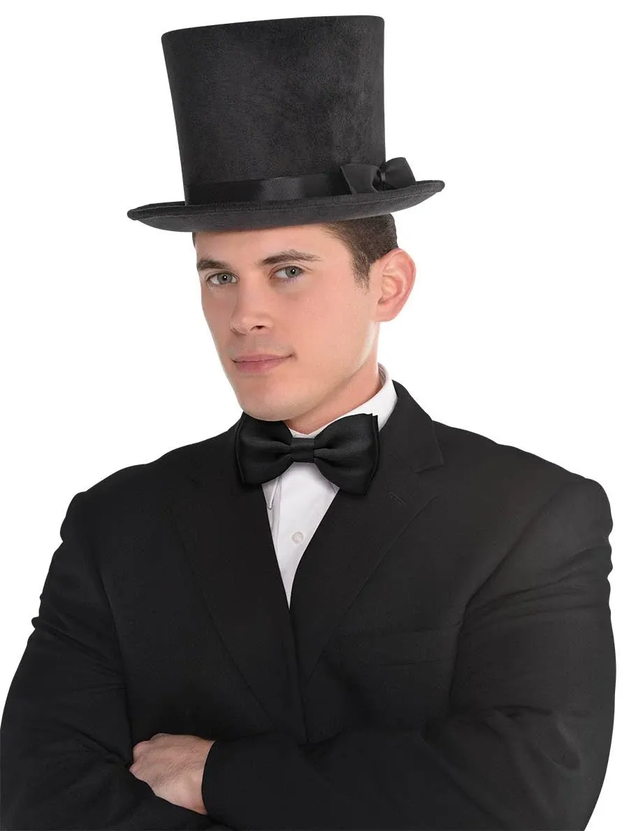 Victorian Deluxe Black Top Hat, Adult, 10.75&#034; X 11.75&#034; X 7&#034;, One Size