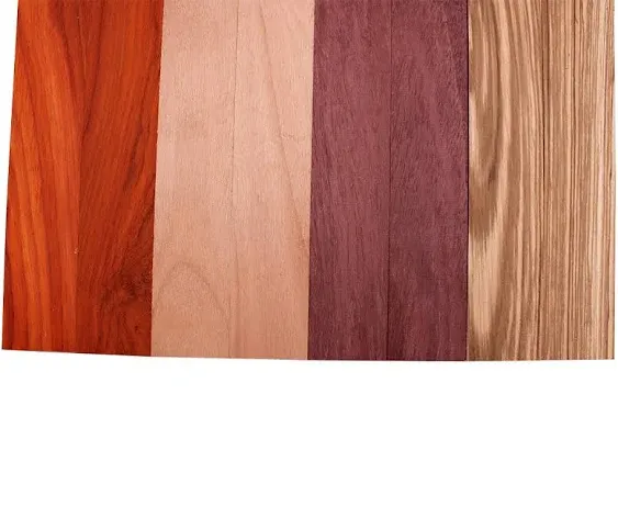 Imported Exotic Hardwood Variety Pack Zebrawood, Purpleheart, Padauk, Okoume 3/4 X 2 8 Pcs - Etsy