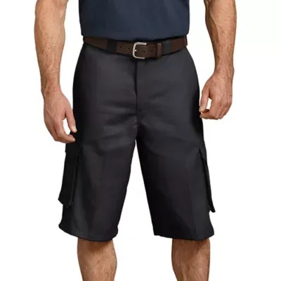 Dickies Men's Loose Fit Cargo Shorts, 13 in., Black, 30