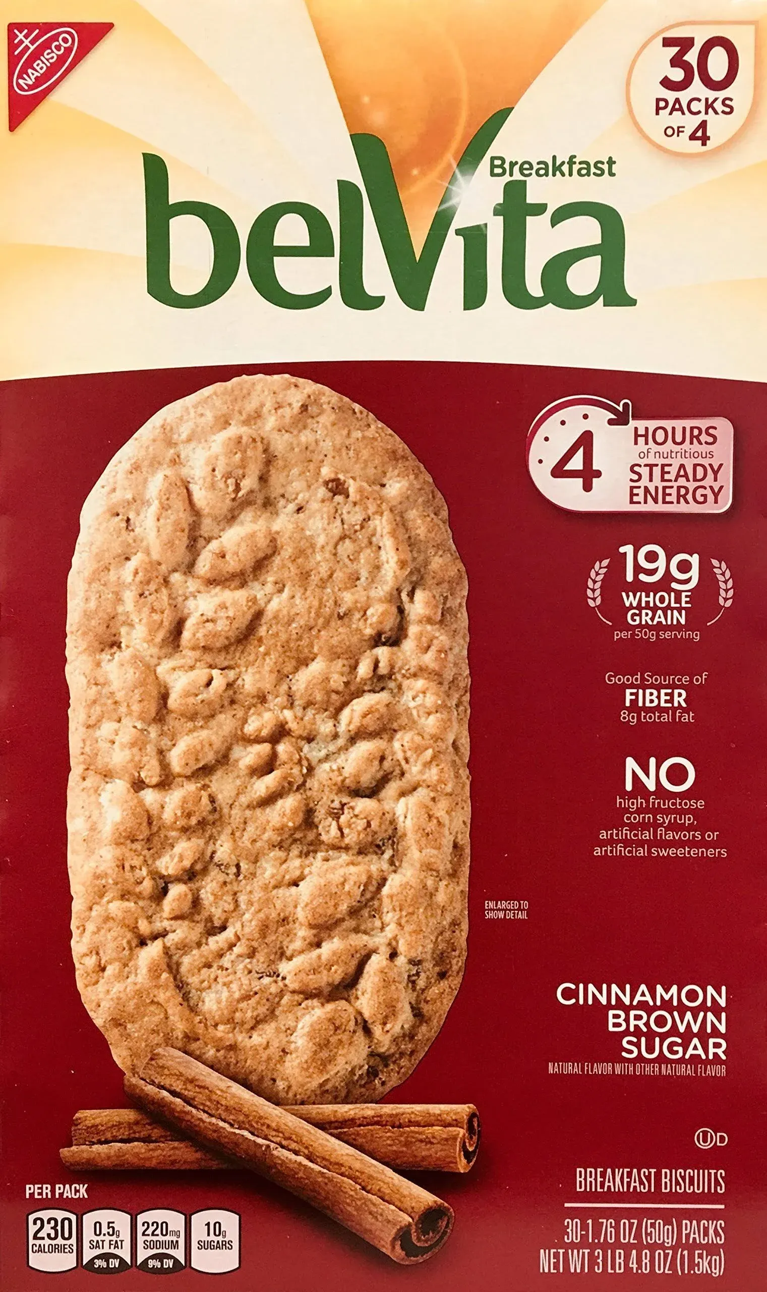 BelVita Brown Sugar Cinnamon Biscuits (1.76 oz. per pk., 30 pks.)