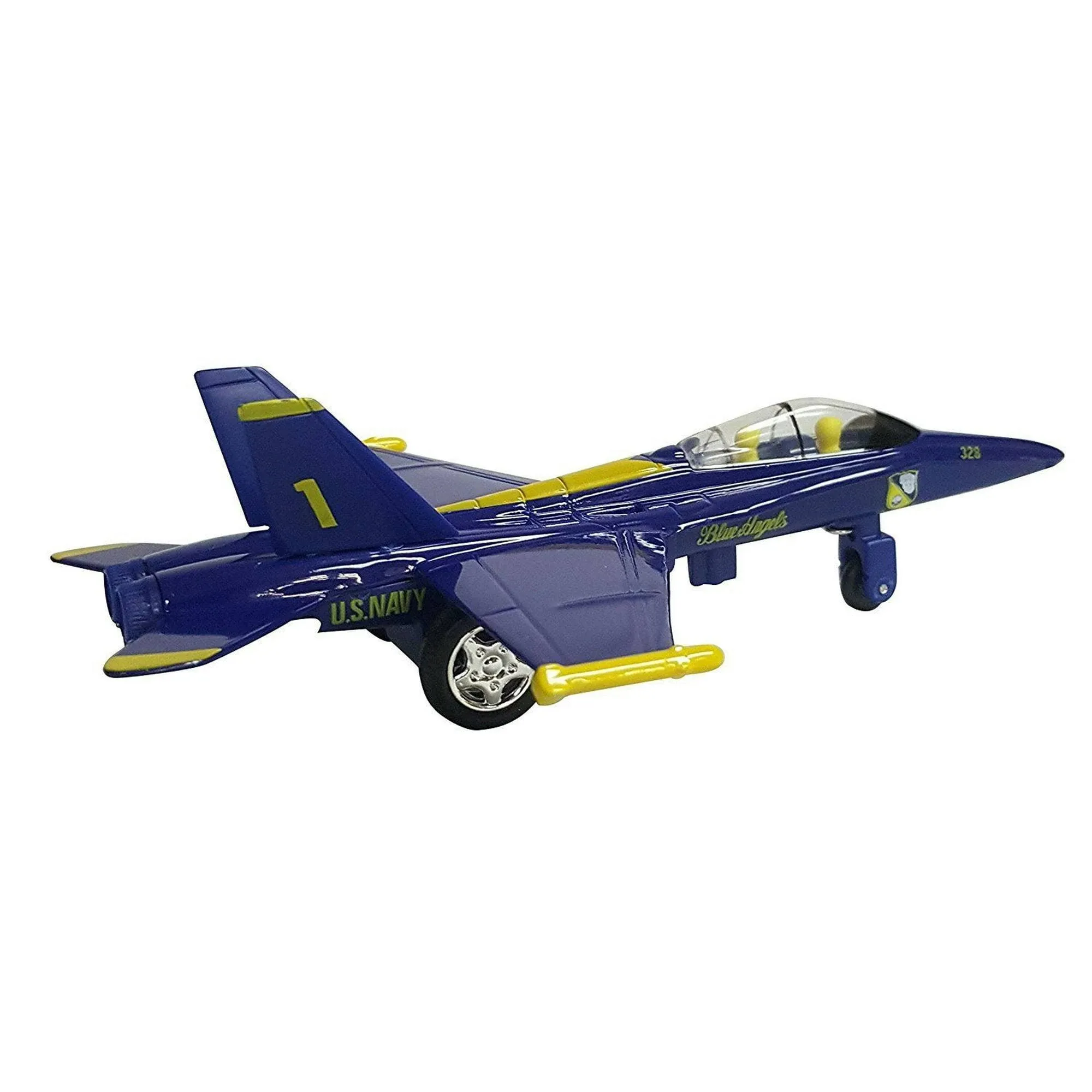 6" X-Planes US Navy F-18 Hornet Blue Angels Jet Toy with Pull Back Action