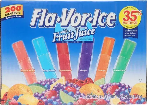 Fla vor Ice Plus Giant Pops 200