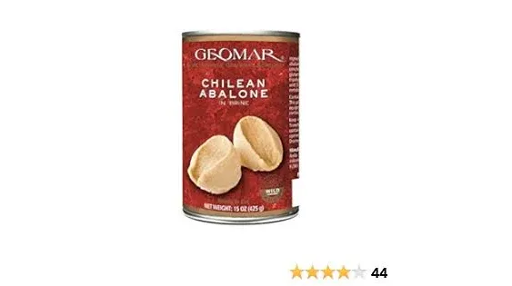 GEOMAR Locos (Chilean Abalone) in Brine - Hand Caught by Divers - Nutritious Seafood Delicacy - High in Protein and Ready-to-Eat - 3 Pieces per Can (15 oz)GEOMAR Locos (Chilean Abalone) in Brine - Hand Ca…