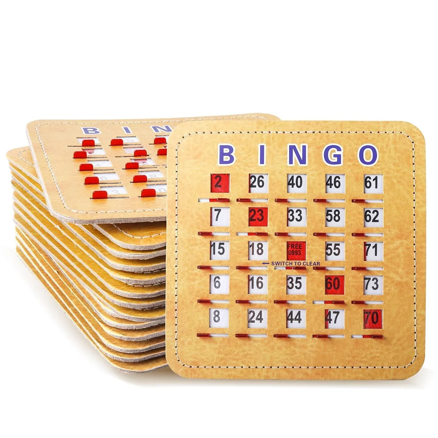 GSE Games & Sports Expert 5 Ply Stitched Shutter Bingo Cards with Fingertip Quick ...