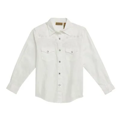 Wrangler Girls' Long Sleeve Western Snap Shirt