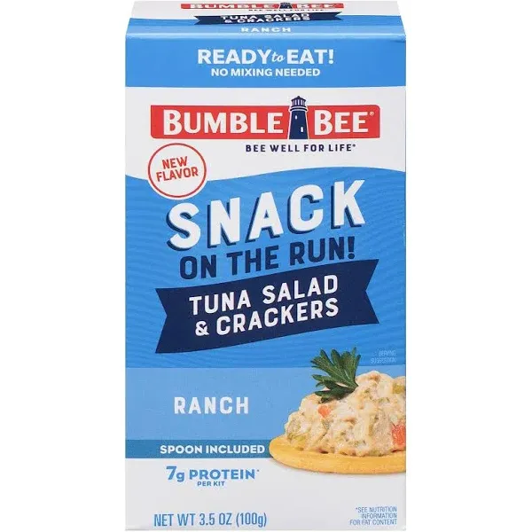 12-Pack BUMBLE BEE Snack on the Run Tuna Salad with Crackers Tuna Fish 3.5oz