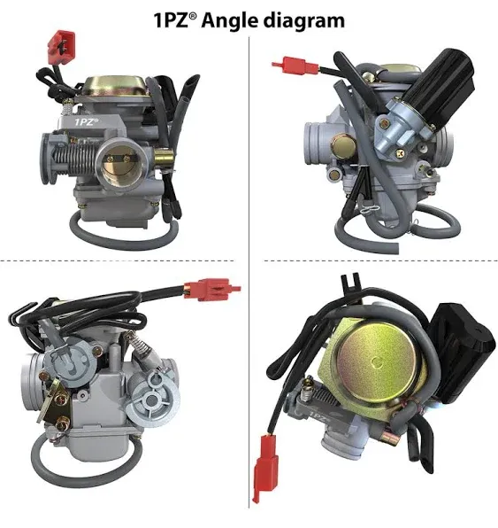 1pz P24-ca1 Pd24j Carburetor Pd24j Carb for 4-Stroke GY6 125cc 150cc ATV Engines Electric Choke Motorcycle Scooter 152qmj 157qmi