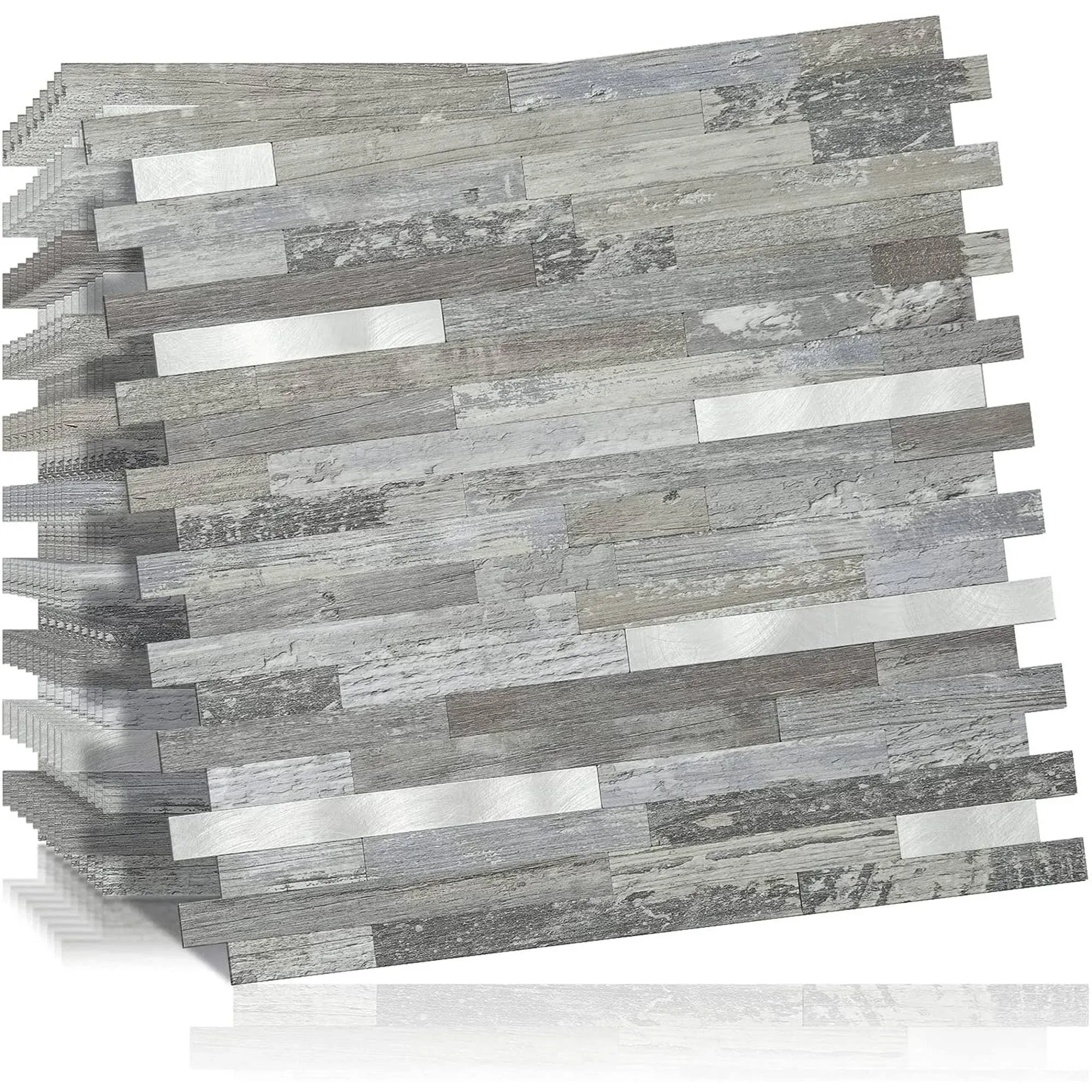 DICOFUN Distressed Wood Peel and Stick Tile