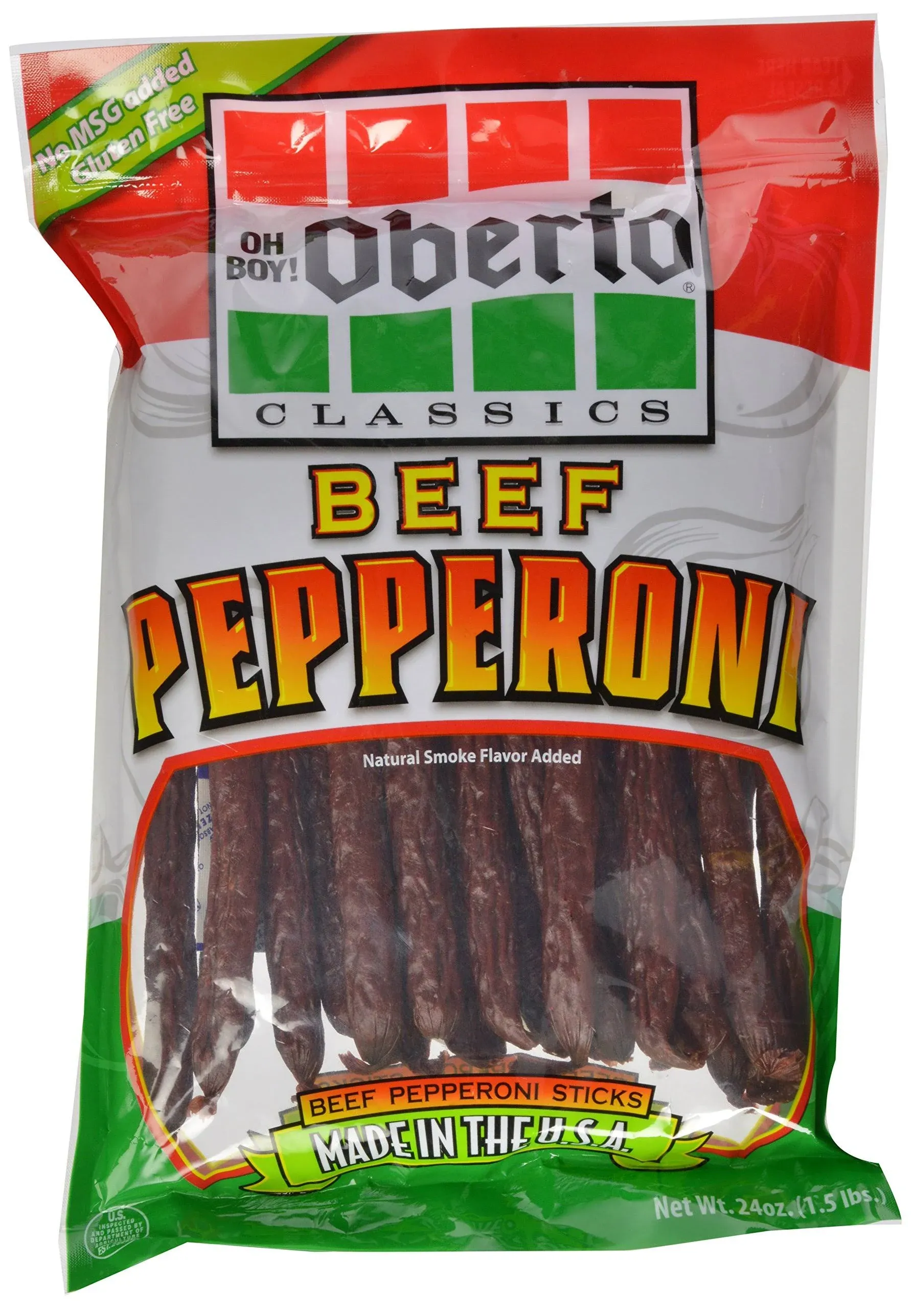 Oberto Classics Beef Pepperoni Sticks - 24 oz